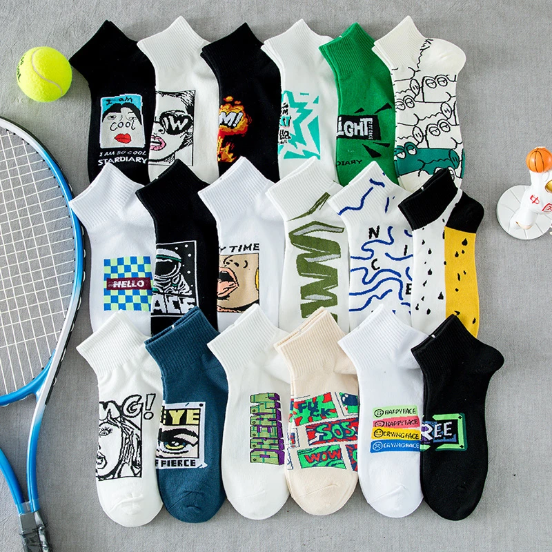 袜子男孩夏季男士短袜青少年运动中筒夏天纯棉防臭10岁大童高中生