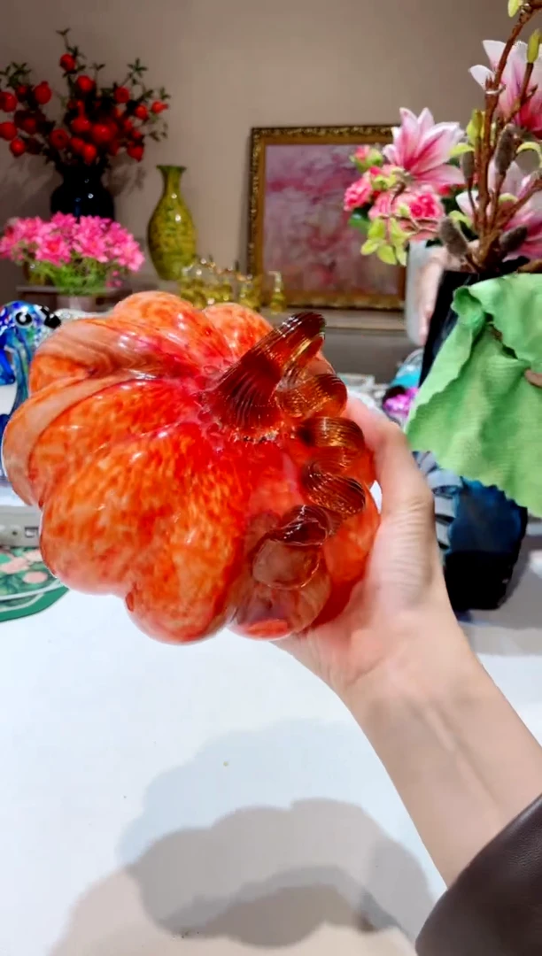 【闪购商品】琉璃手工艺品  橙色 南瓜一件