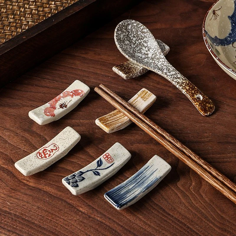 中式高档餐厅家用摆筷子复古陶瓷防霉酒店筷子筷子托架筷子架筷托