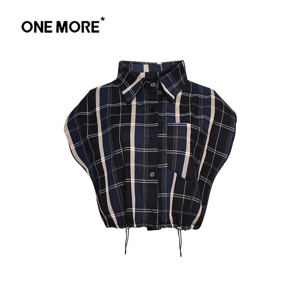 ONE MORE*秋季新款设计感时尚休闲女士短袖百搭上衣DYT36M9153