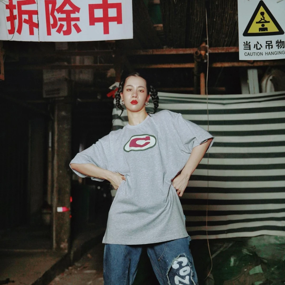 COZMINE/矿客兄弟夏季美式嘻哈国潮宽松百搭时尚印花ins爆款短袖