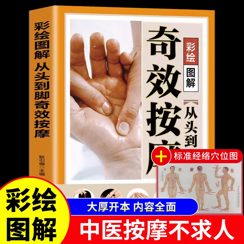 从头到脚奇效按摩图解穴位按摩中医理疗方法家庭健康养生书籍