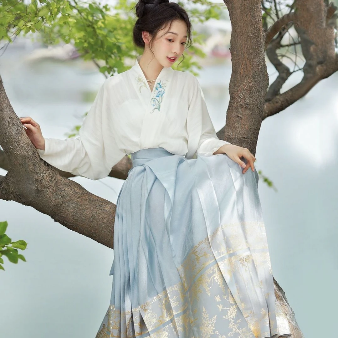 【满庭芳】曹县马面裙汉服女中式改良日常春秋新款素色清新