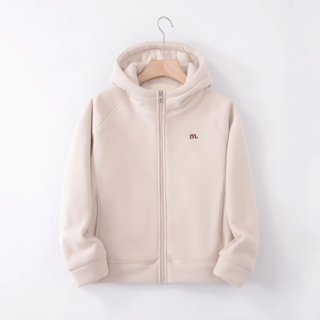 【加绒加厚】简约纯色冬季御寒轻暖连帽外套24706.Q