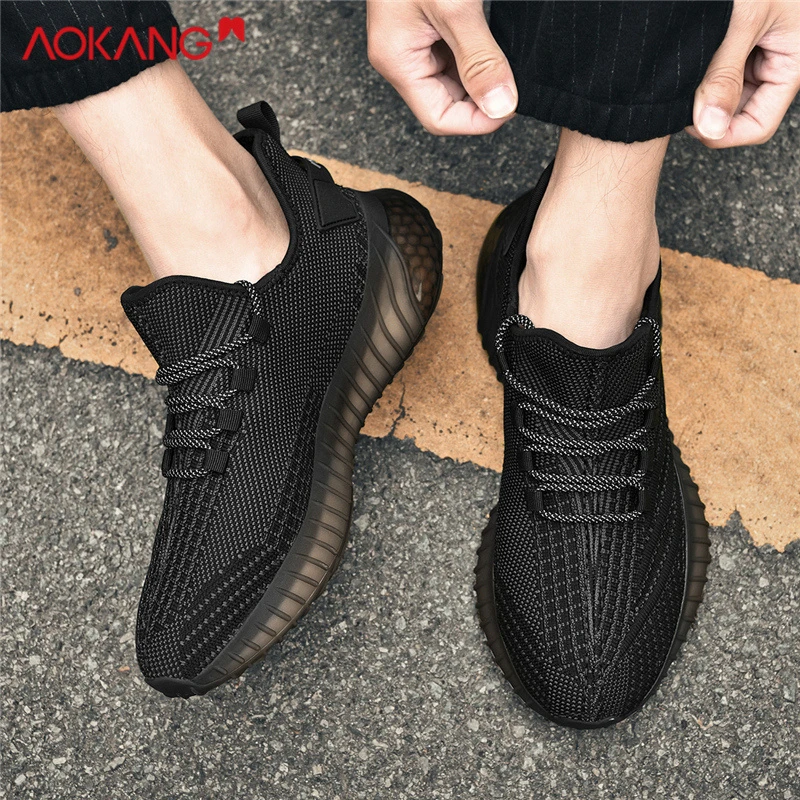 Aokang/奥康2025爆款新款防滑百搭单网休闲椰子鞋飞织椰子鞋男款