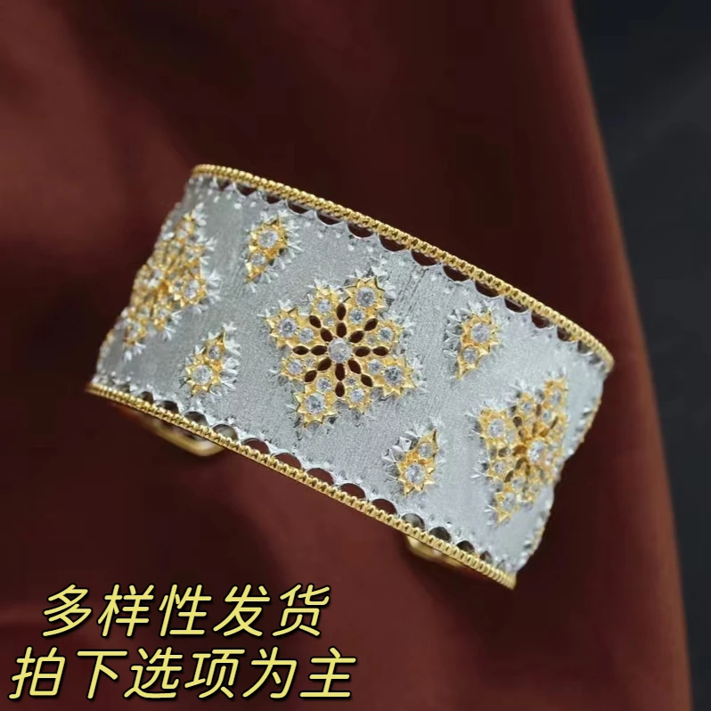 925银手镯 【宠粉首播】 925时尚银饰轻奢复古 意大利工艺