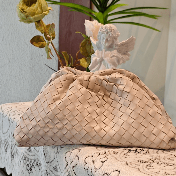 95新 BOTTEGA VENETA/葆蝶家 白色编织手提包