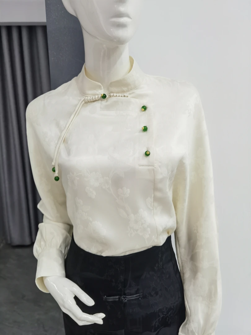 《紫蝶高端定制》国风范大牌提花衬衣，定制商品不支持退换货