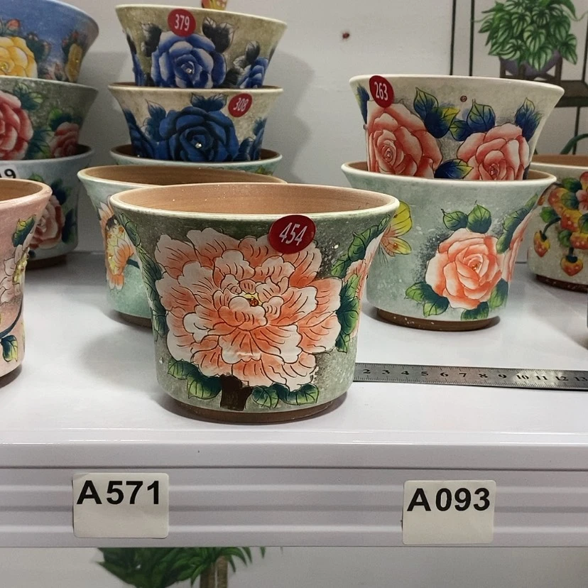 【闪购商品】紫砂花盆倚***雨