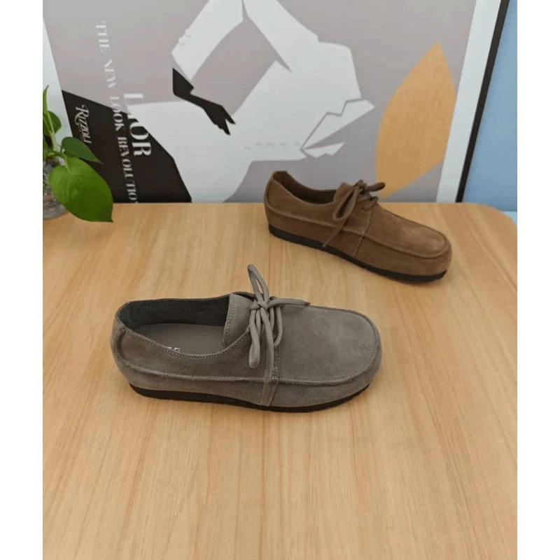 2025新款鞋子一脚蹬女鞋真皮透气软皮软底不累脚百搭乐福鞋1225