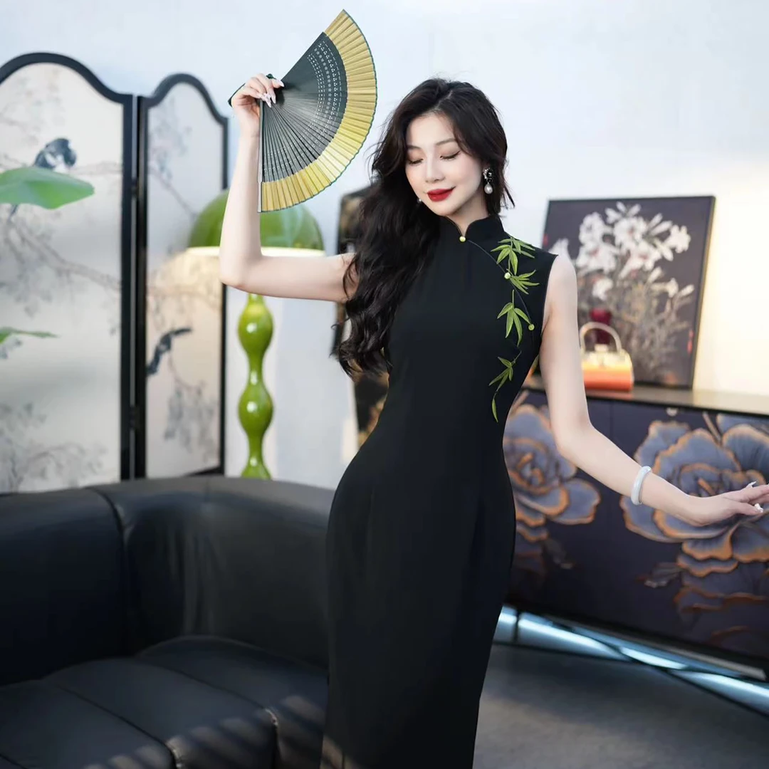 【尔尔古典美学】复古新中式优雅旗袍【映竹】春夏修身limponline旗袍