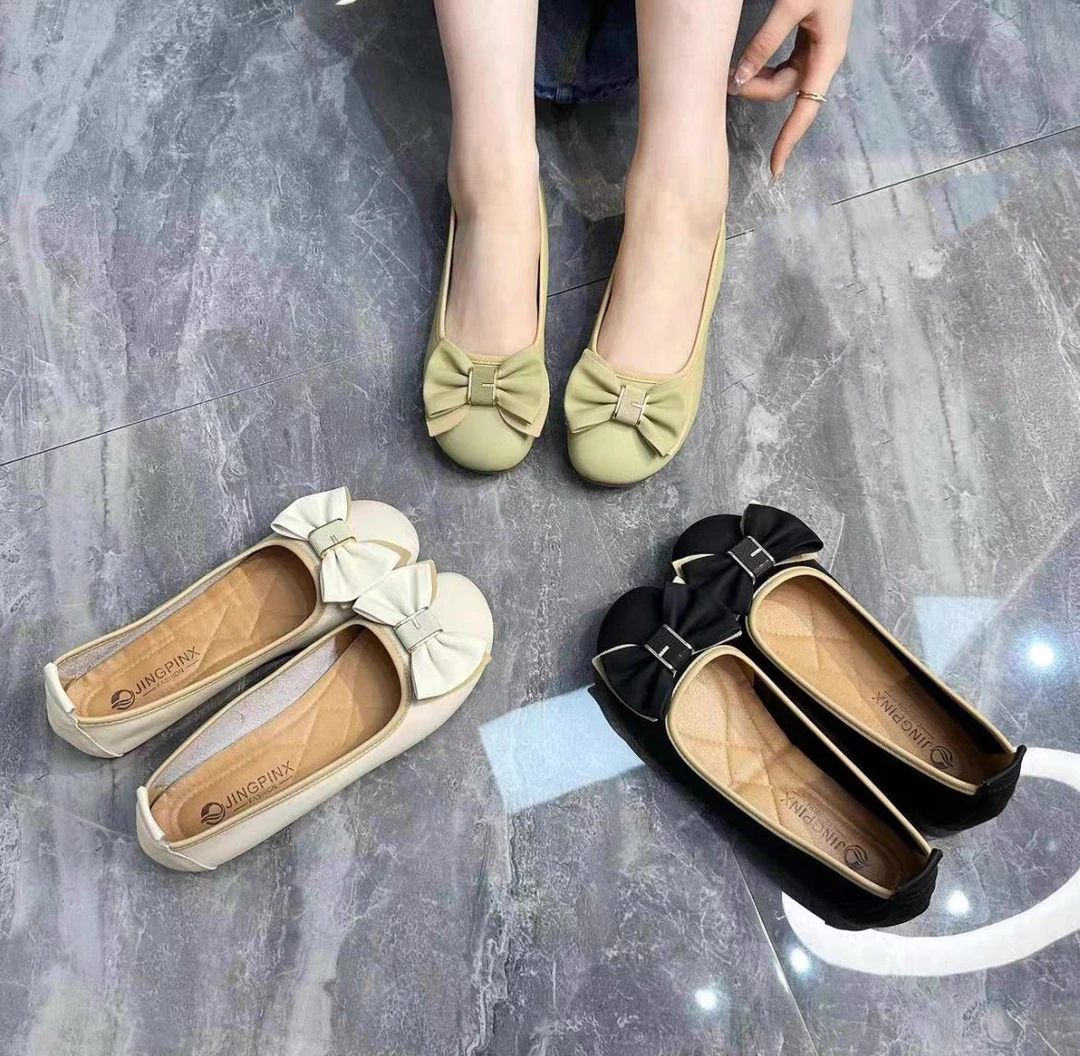 新款女单鞋真皮软底豆豆鞋浅口气质舒适夏季百搭国风春夏透气防滑
