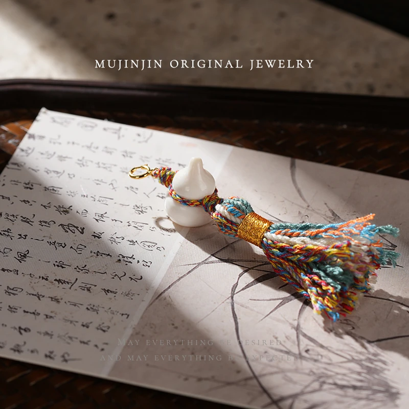 【木槿槿 福禄】天然猛犸葫芦原创万能扣挂件包包挂XK2858-C2_1-6