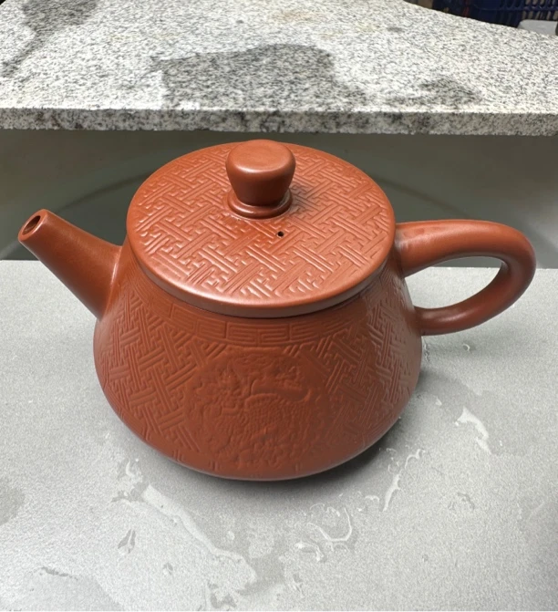 【闪购商品】原矿手工朱泥石瓢超大容量凤鸣壶