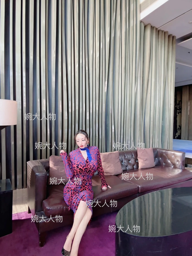 《丰姿》性感V领收腰系带连衣裙丝带wwlq005