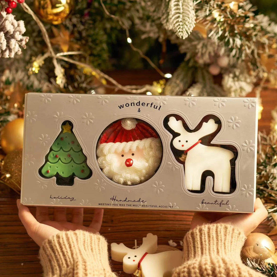 香薰蜡烛圣诞树伴手礼香氛candle摆件创意礼盒圣诞节高级氛围礼品