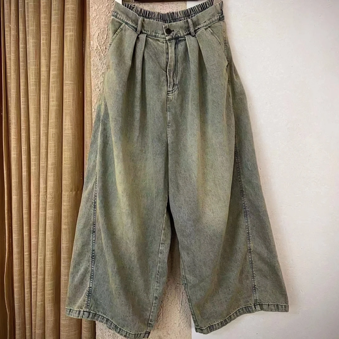 原创疯子张阔腿做旧牛仔裤08084&灯笼裤08117