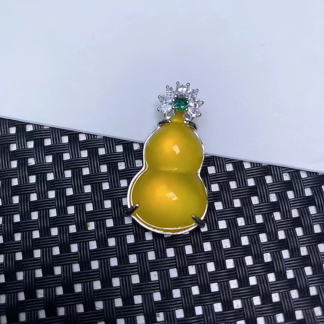 [聚小石]A731黄色葫芦吊坠设计轻奢时尚手链手串项链