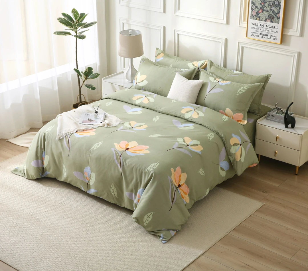 自产自销秋冬新款加密加厚轻奢三件套【浪漫春天】2.3m*2.3m