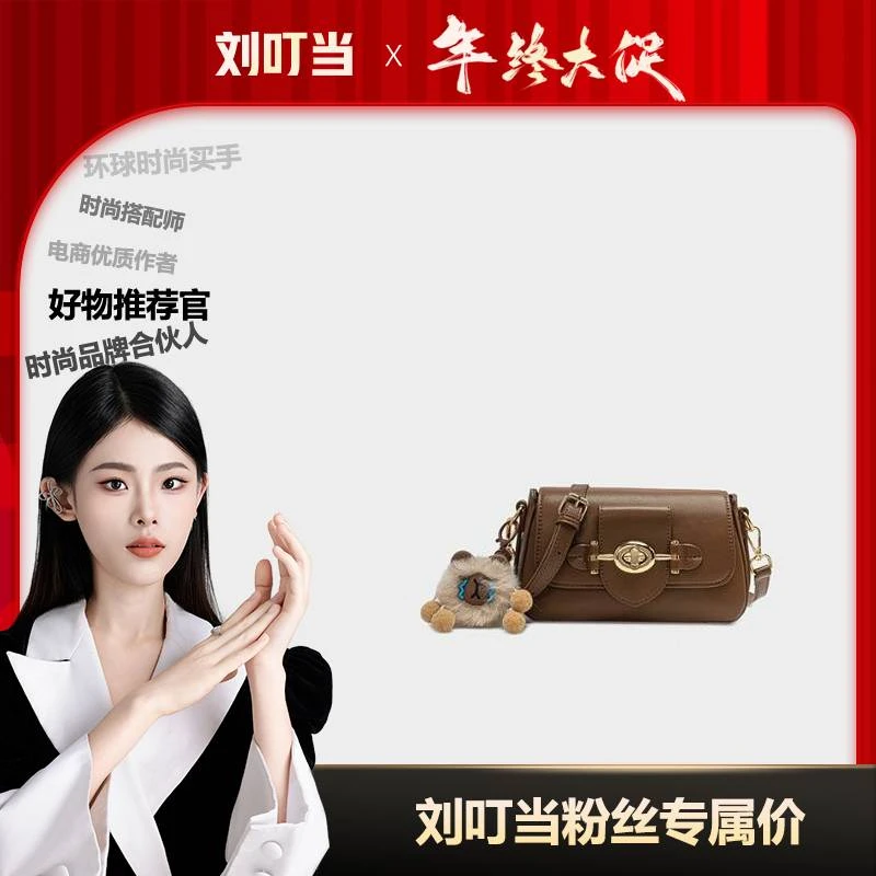 【刘叮当甄选】质感时尚锁扣链条包包BM7061