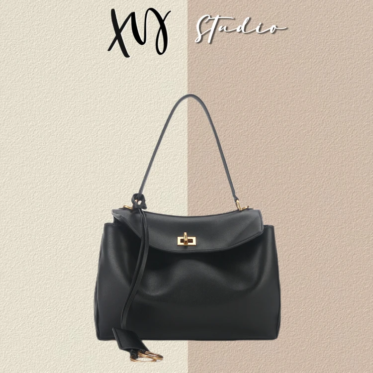 XYstudio新款纯色高级手提凯莉包大容量单肩斜挎铂金包时尚小众