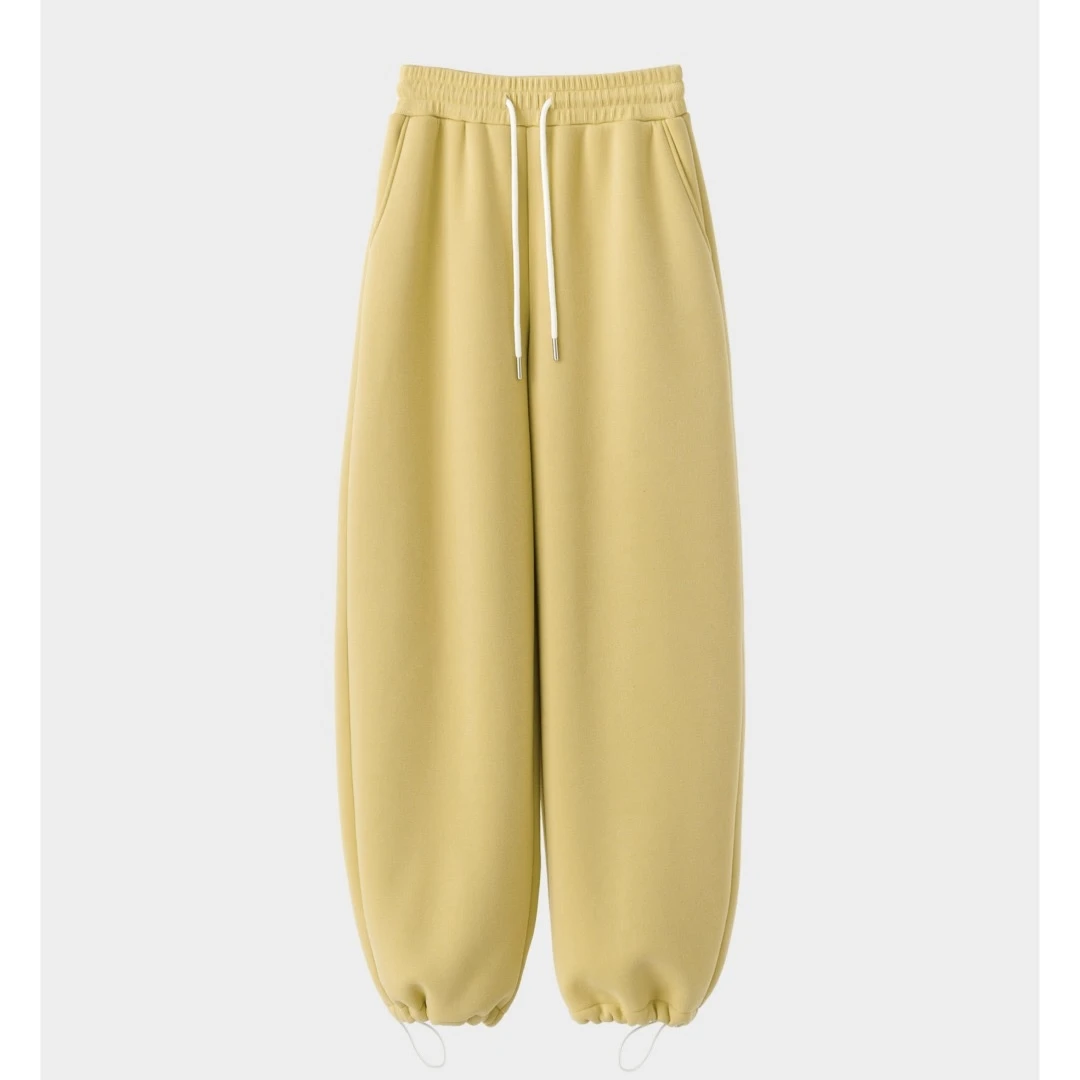 滑雪级超厚宽松版奶油羊羔绒卫裤（NO退NO换）