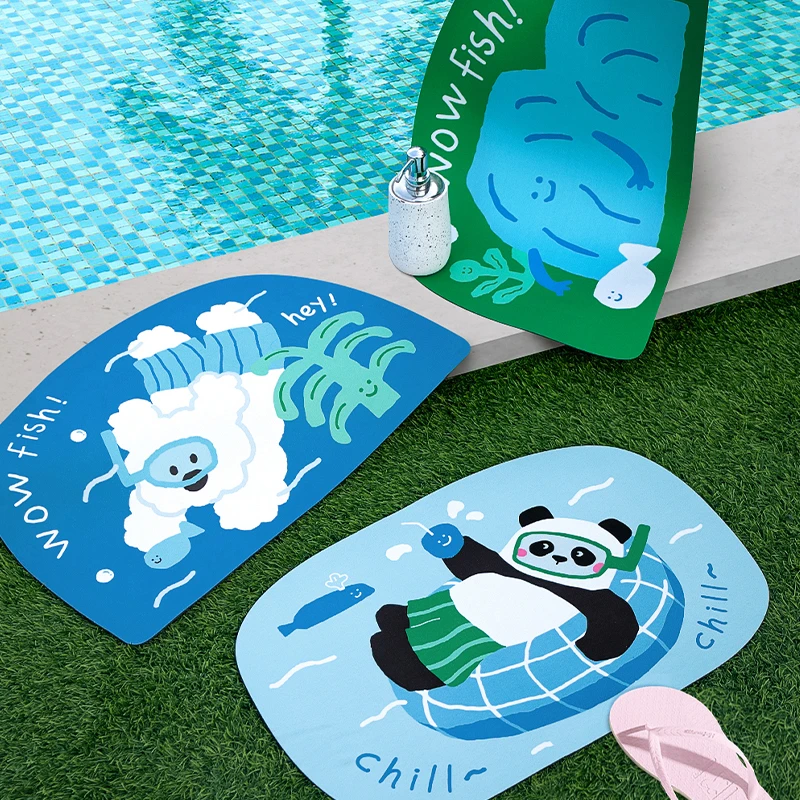 BFHOME原创网红新款硅藻泥软垫吸水脚地垫浴室门口防滑卫生