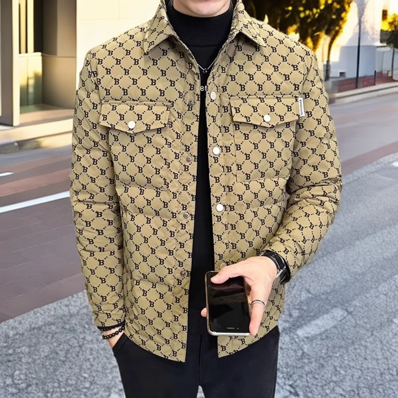 拉奇巴茨轻薄夹克羽绒服男冬季外套防寒服时尚休闲高端羽绒短款潮