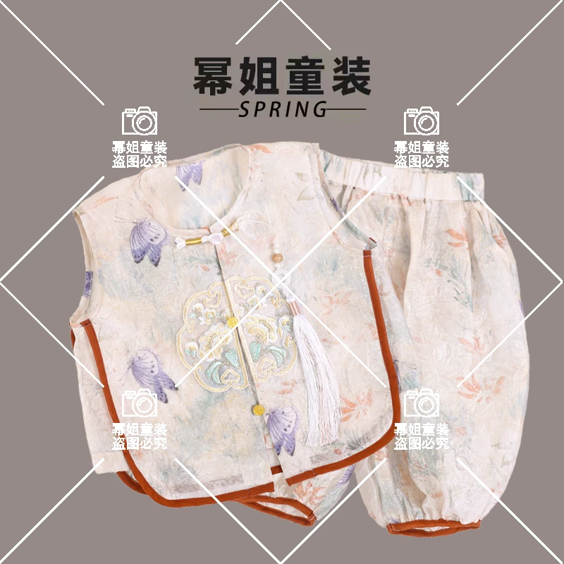 夏季新品儿童爆款潮流休闲上衣短袖汉服2201