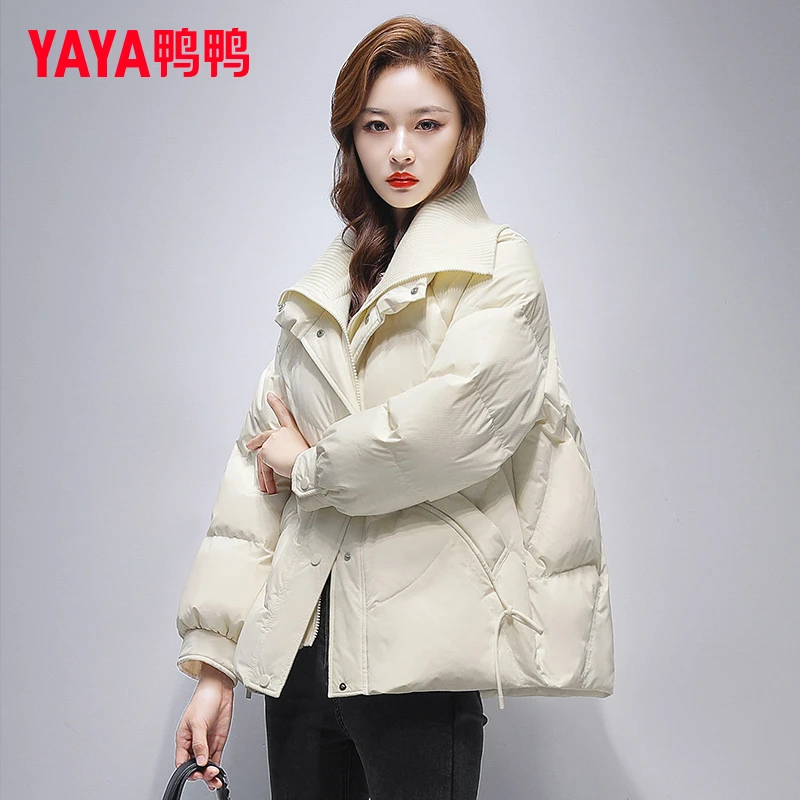 YAYA/鸭鸭爆款羽绒服女短款2025年冬季新款小个子时尚百搭休闲