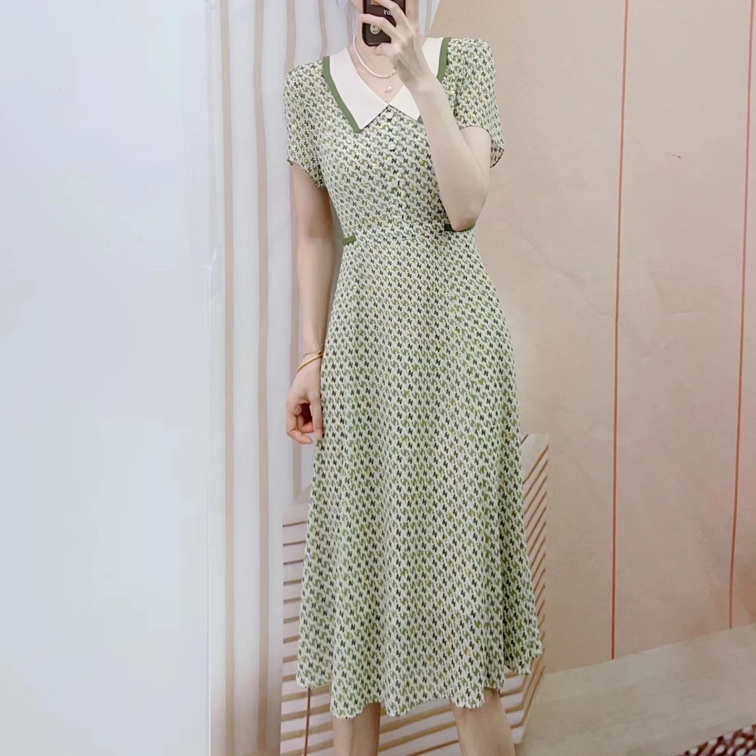 071时尚休闲百搭显瘦通勤短袖连衣裙8071连E1