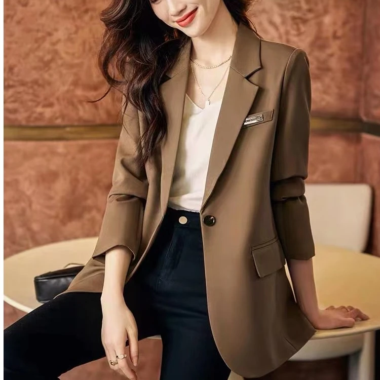 西装外套女春季新款时尚百搭长袖气质韩版小西装女士西服上衣休闲