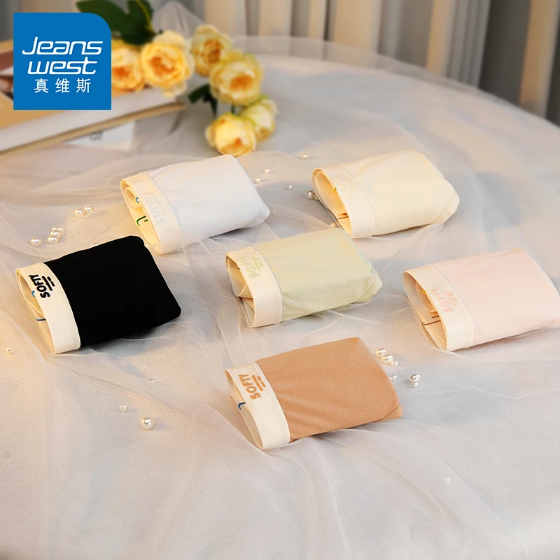 Jeanswest/真维斯新款轻薄无痕透气雅致裸感甜美丝滑内裤3-GXY
