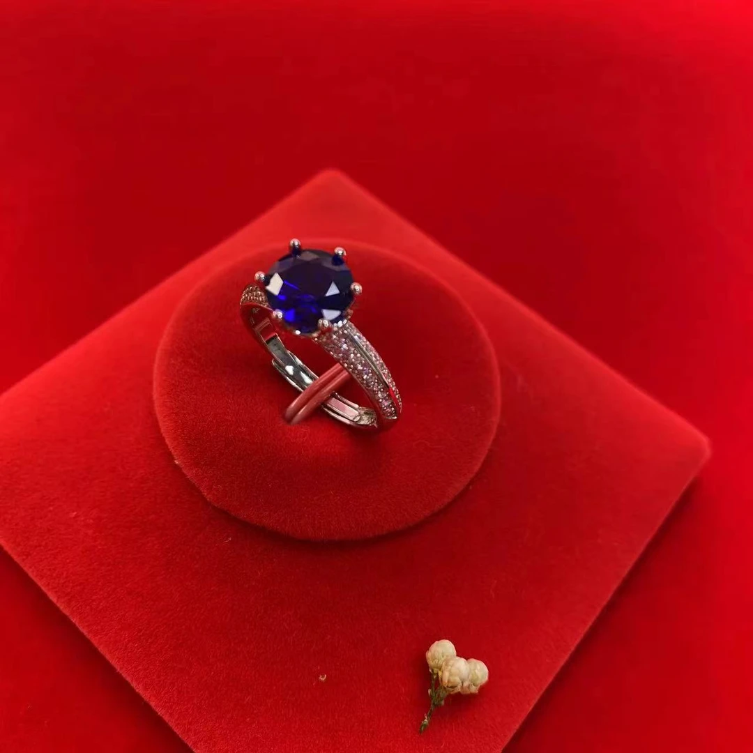 【美佳甄选1】灿蓝星辰蓝色戒指JH 5796