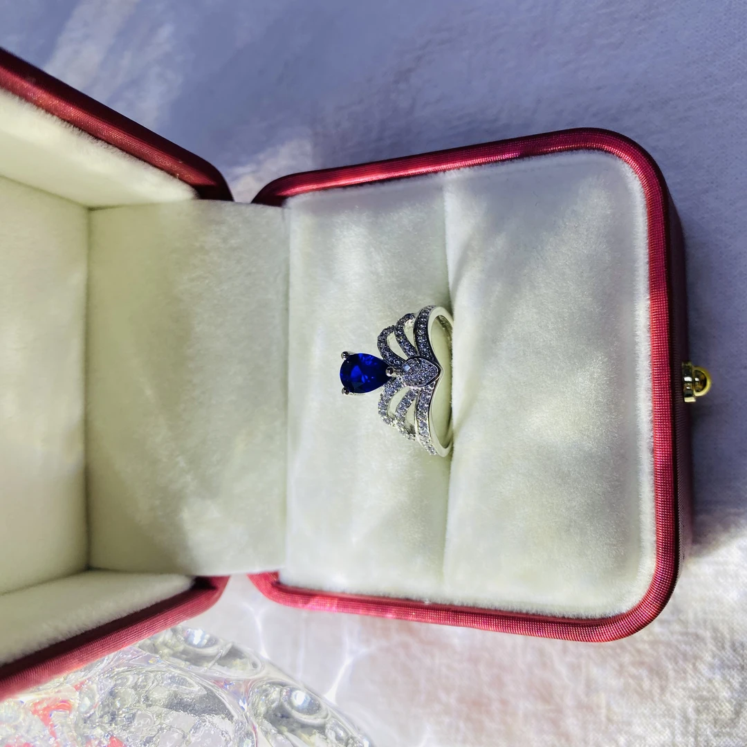 戒指 【美佳甄选】灿蓝星辰蓝色戒指 JH 6921