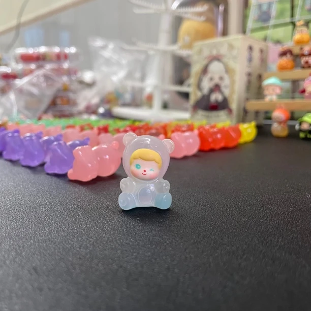正版MUMU熊粒粒系列萌粒摆件