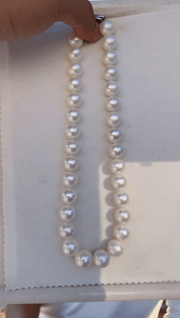 【闪购商品】淡水珍珠颈饰未镶嵌【漠叔】12-15mm大无核珍珠项链