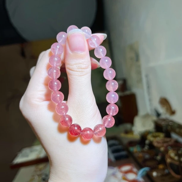 《云蒸霞蔚》精品草莓晶渐变单圈温柔优雅秋冬百搭