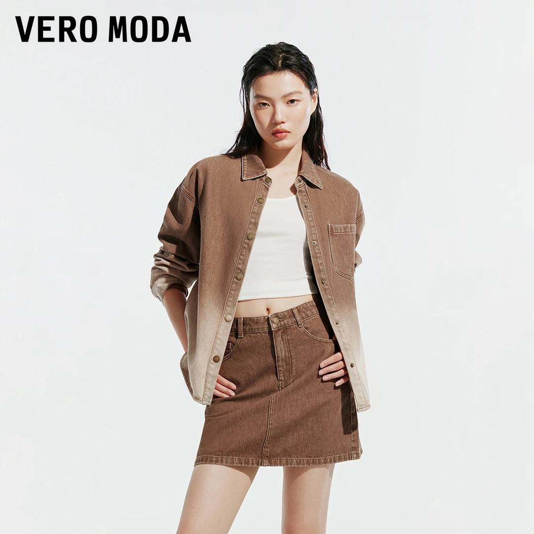 Vero Moda雅丹风高能感外套H版型渐变牛仔百搭老钱风324362002