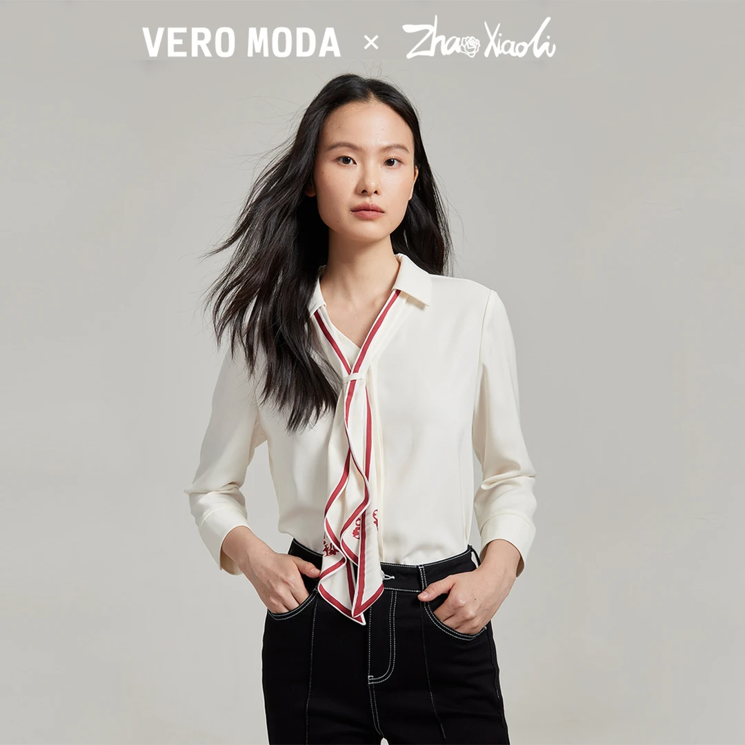 【官方】Vero Moda2024新款衬衫赵小黎艺术家联名印花324131018