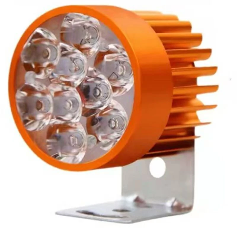 电动摩托车灯改装led大灯外置超亮12v60V三轮电瓶车强光防水9珠