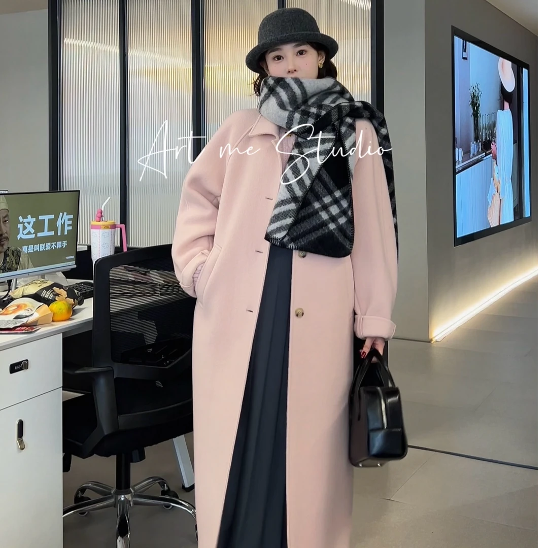 Artme瓜瓜呀【北岛蔷薇两色大衣外套】气质时尚双面韩版w24093
