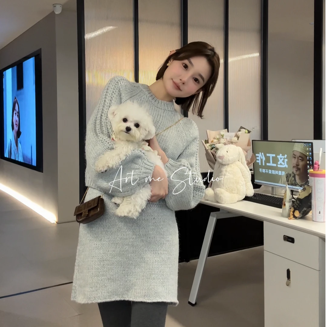 Artme瓜瓜呀【云朵奶泡两色极简松弛感软糯针织套装】w24109