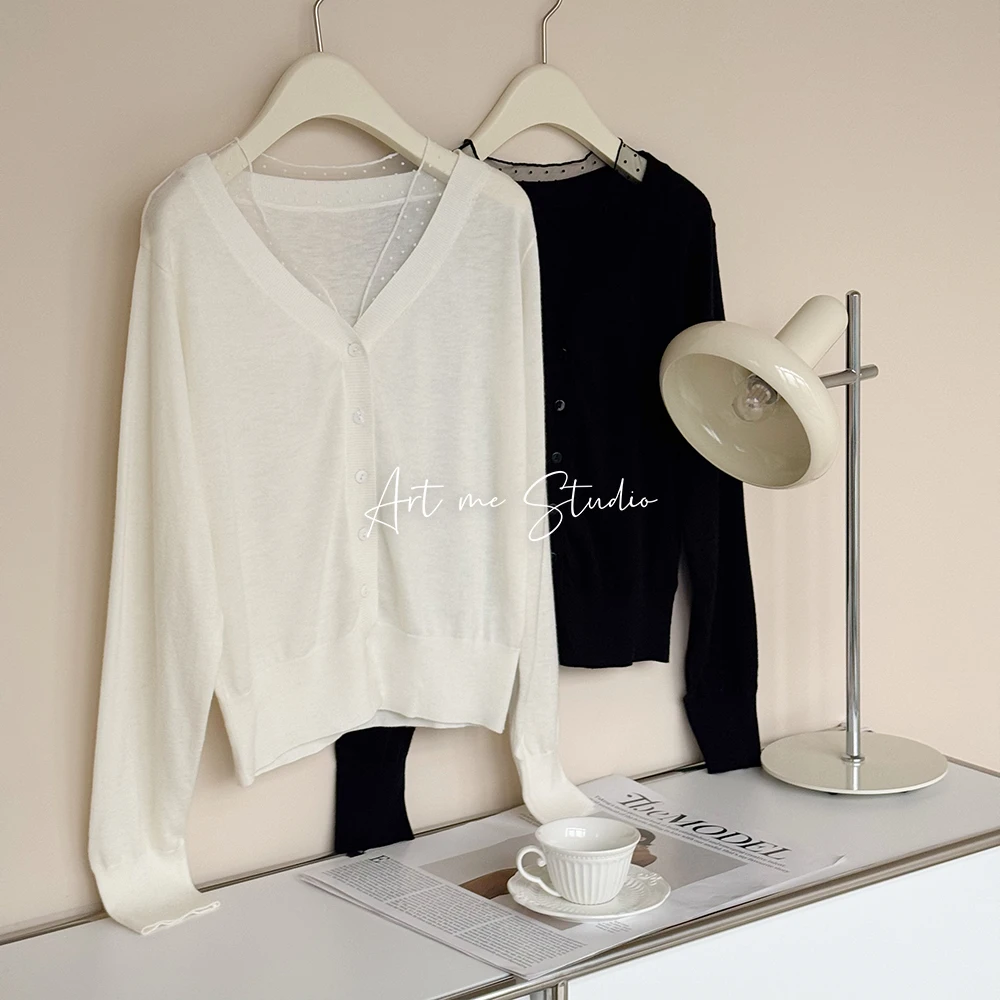 Artme瓜瓜呀【波斯湾两色设计感针织上衣】（起球）w24162