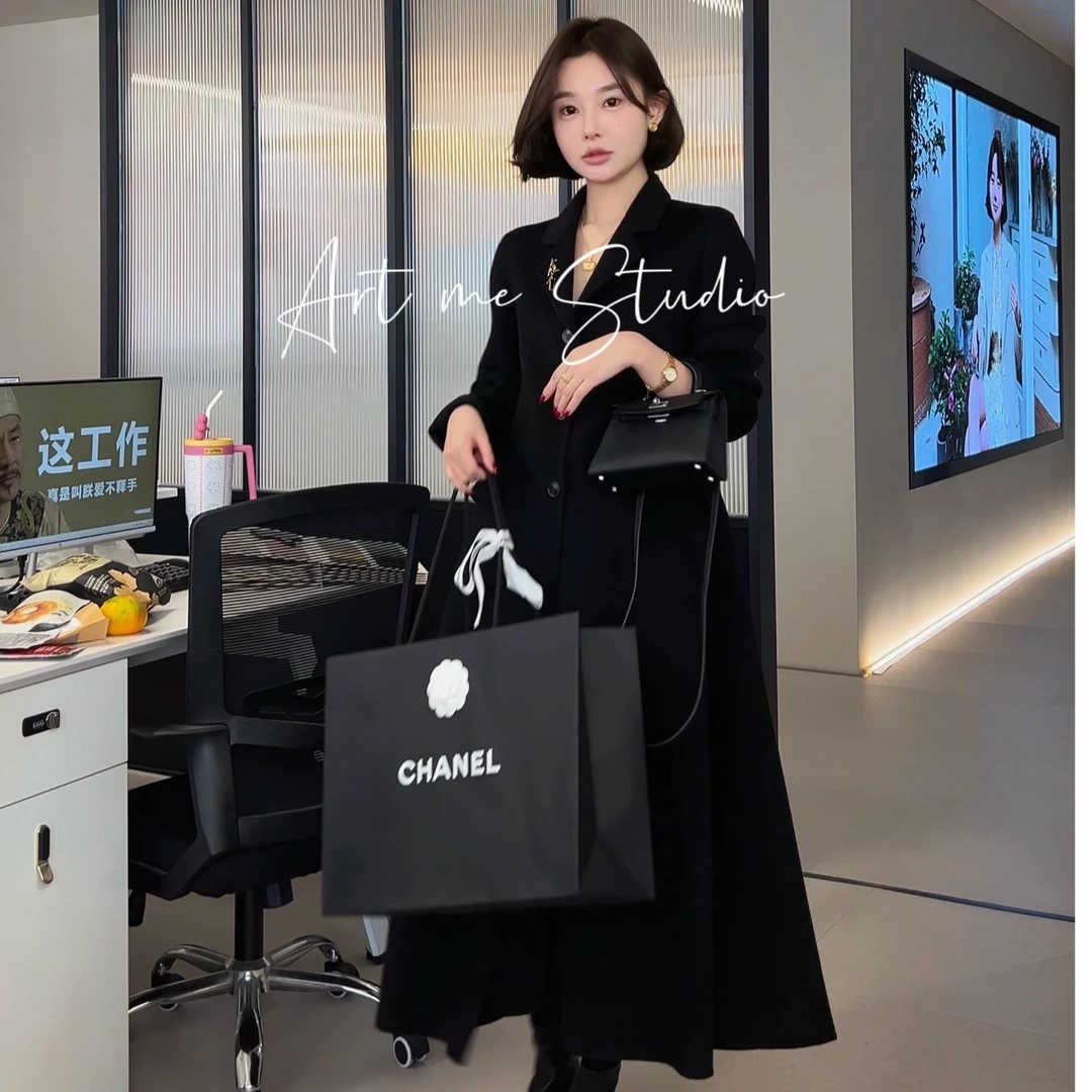 卡停Artme瓜瓜呀【高奢進口山羊绒长大衣外套】气质轻奢时尚w24147