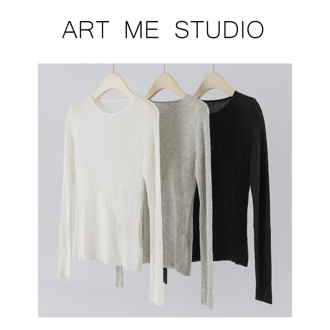 ART ME 瓜瓜呀【口碑三色打底衫】显瘦长袖针织短款时尚百搭DDB003