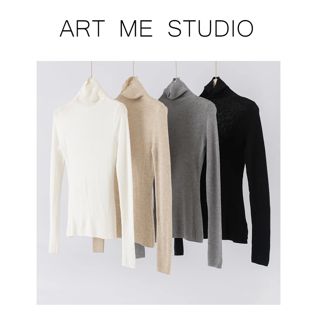 ART ME 瓜瓜呀【云朵四色高领打底上衣】针织长袖时尚百搭   DDB001