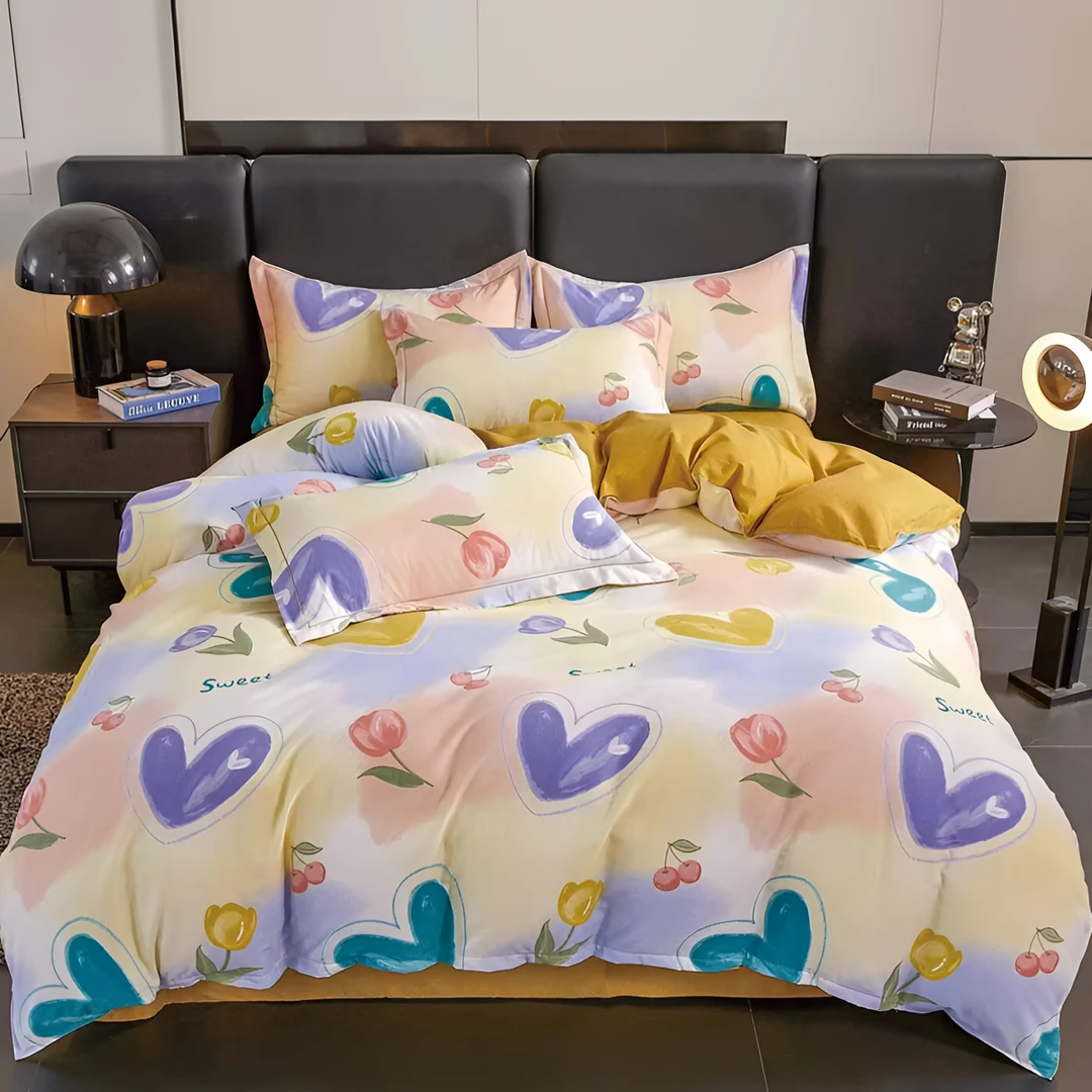 【怦然心动】多尺寸斜纹新疆长绒棉剪裁被套枕套舒适亲肤柔软透棉布