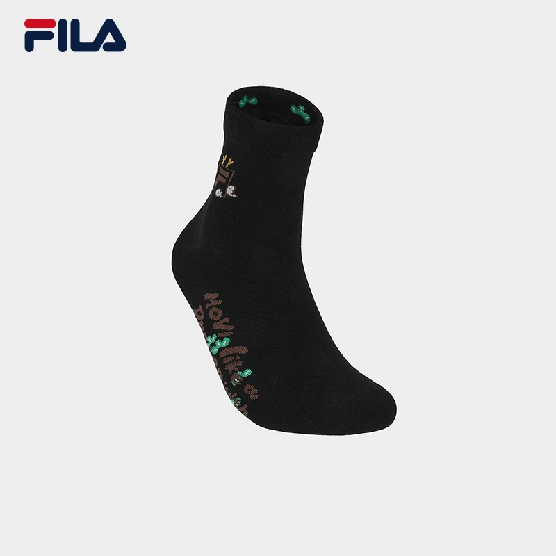 Fila/斐乐男款【经典款透气运动袜】时尚休闲跑步中筒袜F13M419306F