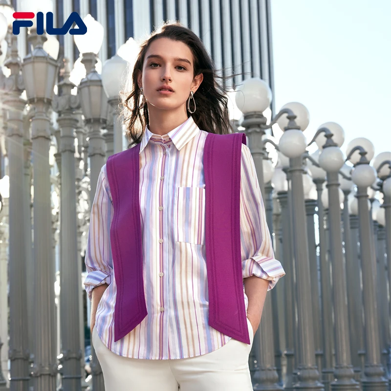 Fila/斐乐【两件套开衫】衬衫秋冬新款时尚休闲百搭显瘦运动POLO衫